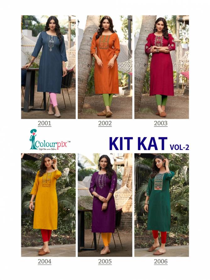 Colourpix Kit Kat 2 Fancy Ethnic Wear Wholesale Designer Kurtis